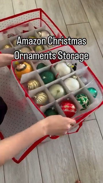 Here’s a simple, natural description you can use:

Keeping all my Christmas ornaments in one place with this storage box. It keeps everything organized, protected, and easy to find for next year. No more broken pieces or messy boxes—just simple, clean storage for all my holiday decor. 

#LTKHome #LTKFindsUnder50 #LTKHoliday