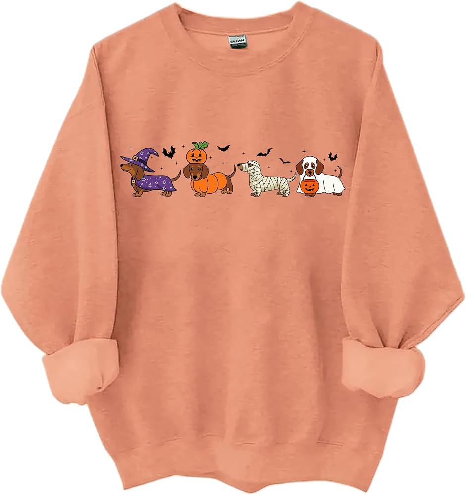 Dachshund Halloween Shirt Halloween Wiener Dog Sweatshirt | Amazon (US)