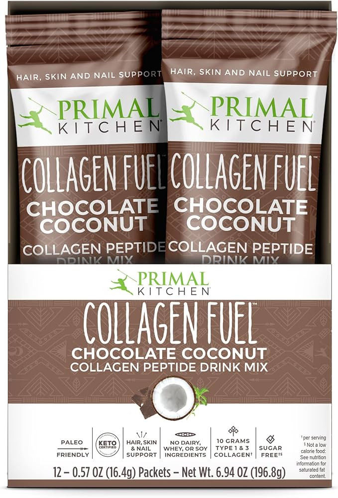 Primal Kitchen Collagen Peptides Packets, Chocolate Coconut, Single Serve Collagen, 20 Packs | Amazon (US)