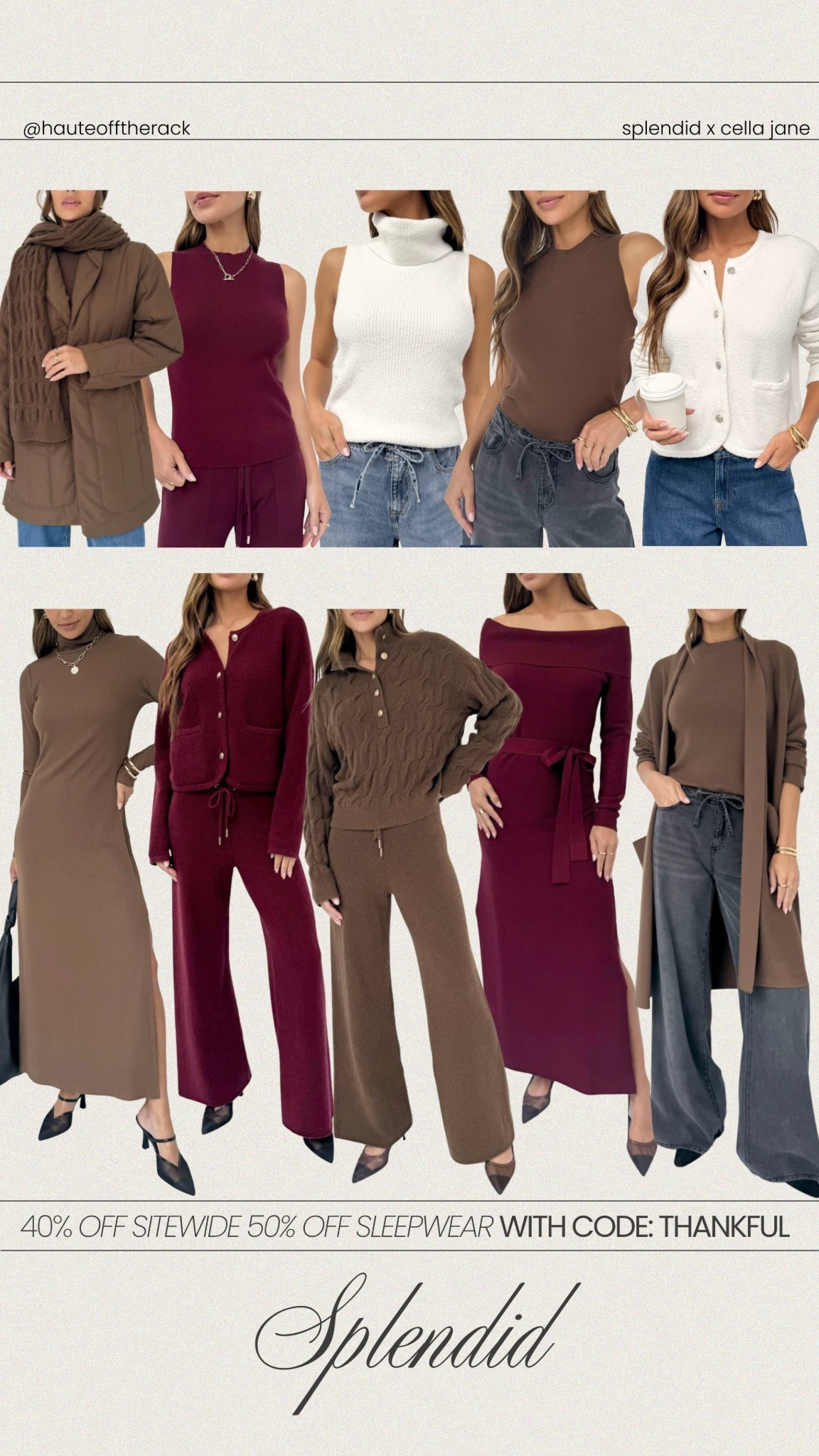 Loving the splendid x cella Jane collection!
Right now take 40% OFF site wide + 50% OFF sleepwear with code THANKFUL

#scarf #fallaccessories #splendid #falloutfits #falldress #fallfashion #loungewear#blackfriday #cyberweek 

#LTKSaleAlert #LTKHoliday #LTKCyberWeek