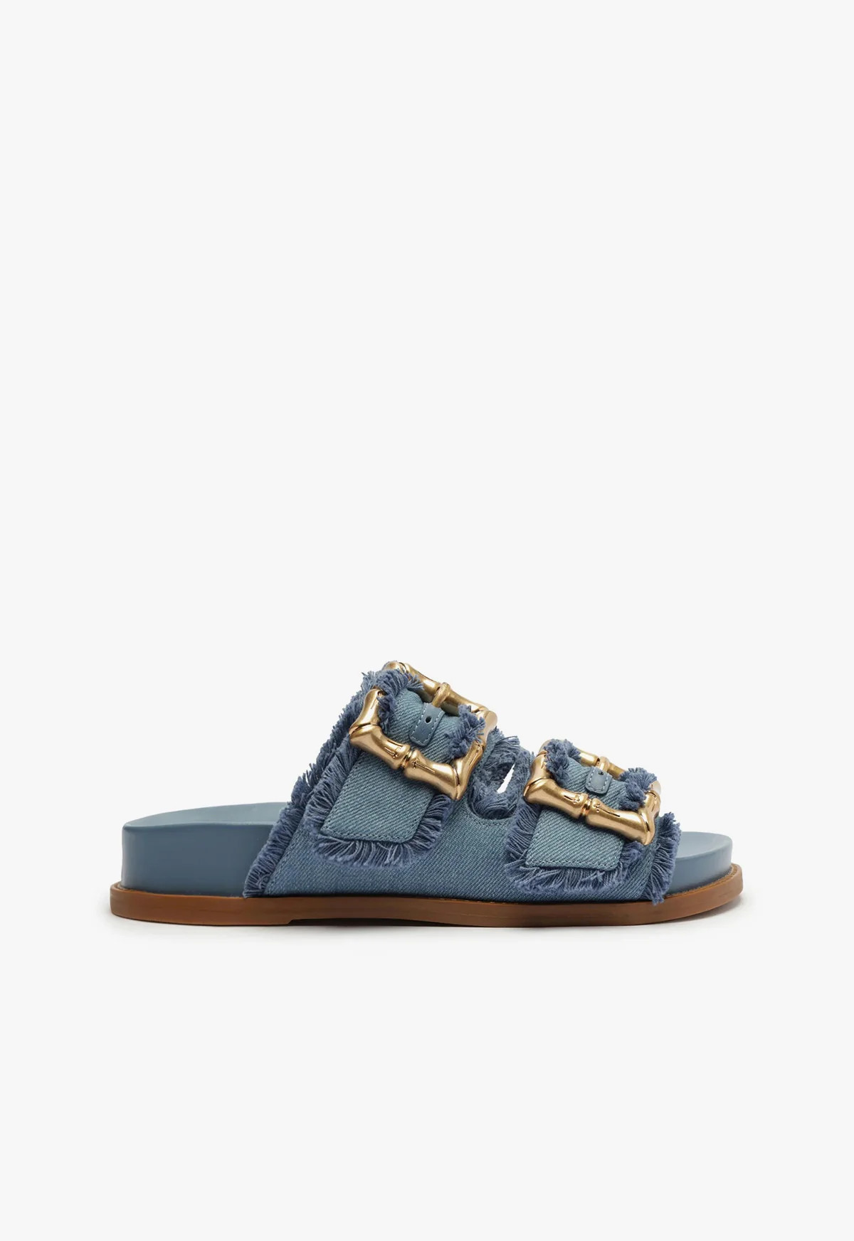 Enola Sporty Denim Sandal - Flatform Sandals - Buckle Sandals - Sports Sandals | Schutz (US)