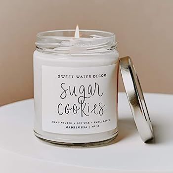 Amazon.com: Sweet Water Decor Sugar Cookies Candle | Buttercream Frosting and Vanilla Winter Holi... | Amazon (US)