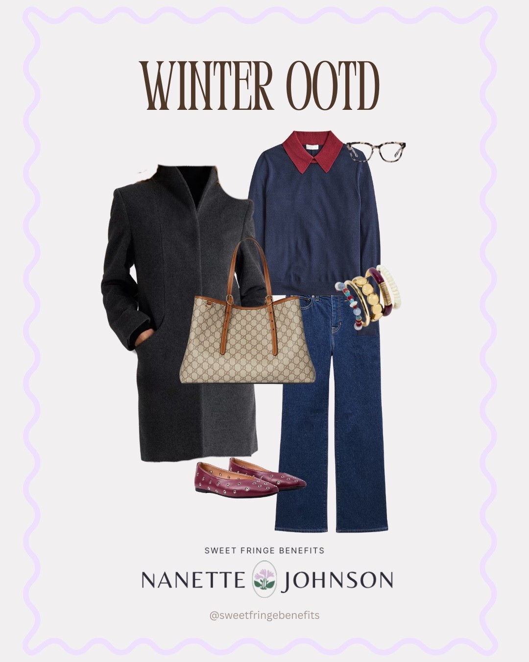 Classic JCREW elevated style! 
Bracelet stack 25% off code NANETTE25
Splurge worthy quince alpaca coat studded flats 

#LTKSaleAlert #LTKOver40 #LTKSeasonal