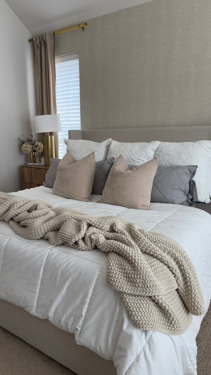 Comment “Bedroom” and I’ll DM you the links to shop

Seeing my Master Bedroom transformation come to life has been a dream come true. I was very intentional with my choices, I purchased the bigger more expensive items when they went on sale, it took time, and the outcome was so worth it. 

If you love modern organic home decorate with a pop of seasonal decor and simple DIY projects give me a follow. 

#homedecorationideas #masterbedroommakeover #masterbedroomgoals #diyhomeproject #diywallpaper