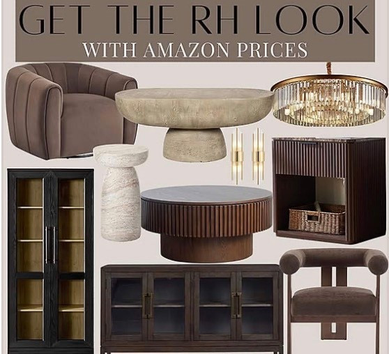 RH LOOK FOR LESS…
| CHANDELIER | COFFEE TABLE | ACCENT CHAIR | DINNING CHAIR 
BUFFET | SIDE TABLE | CREDENZA |
#home #decor #amazon #founditonamazon #modern #chandelier #nightstand #chair #buffet 

#LTKSaleAlert #LTKSeasonal #LTKHome