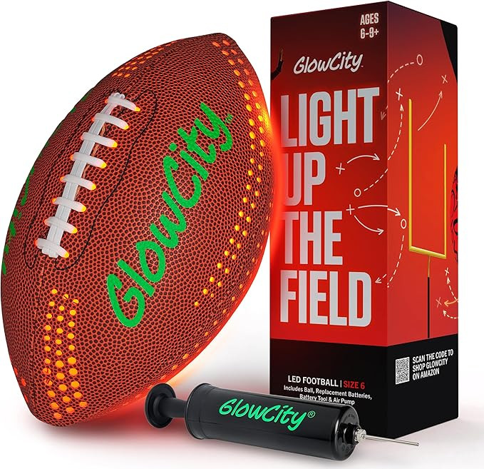 GlowCity Glow in The Dark Football - Light Up LED Ball - Perfect for Evening Play, Camping, and B... | Amazon (US)