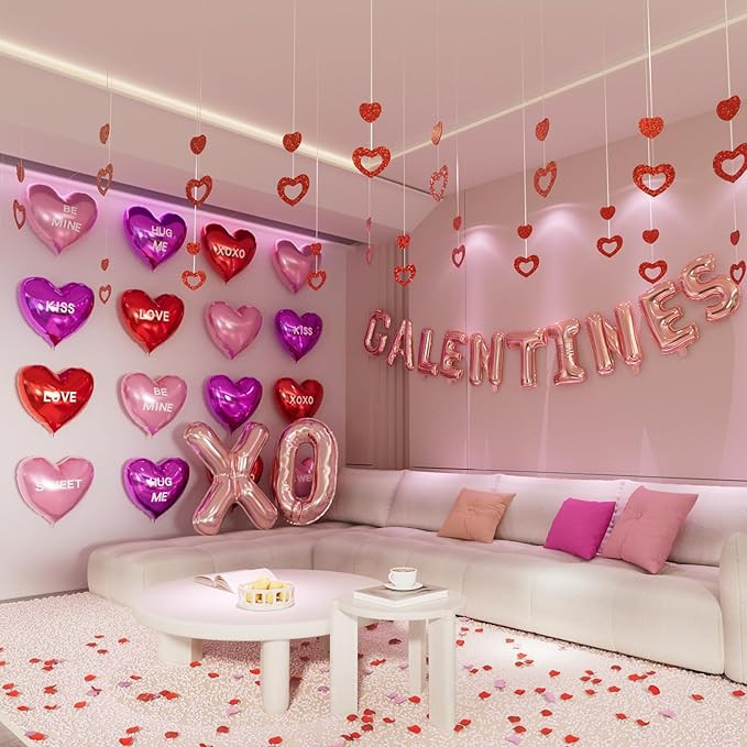 Happy Galentines Day Decorations for Party Supplies, Heart Galentines Balloons Arch, Happy Galent... | Amazon (US)