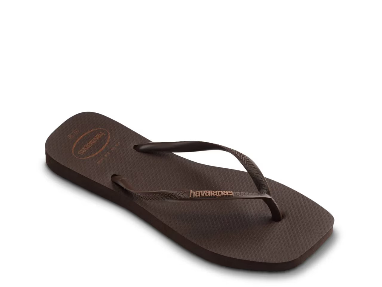 Havaianas Slim Square Logo Metallic Flip Flop - Women's - Free Shipping | DSW | DSW