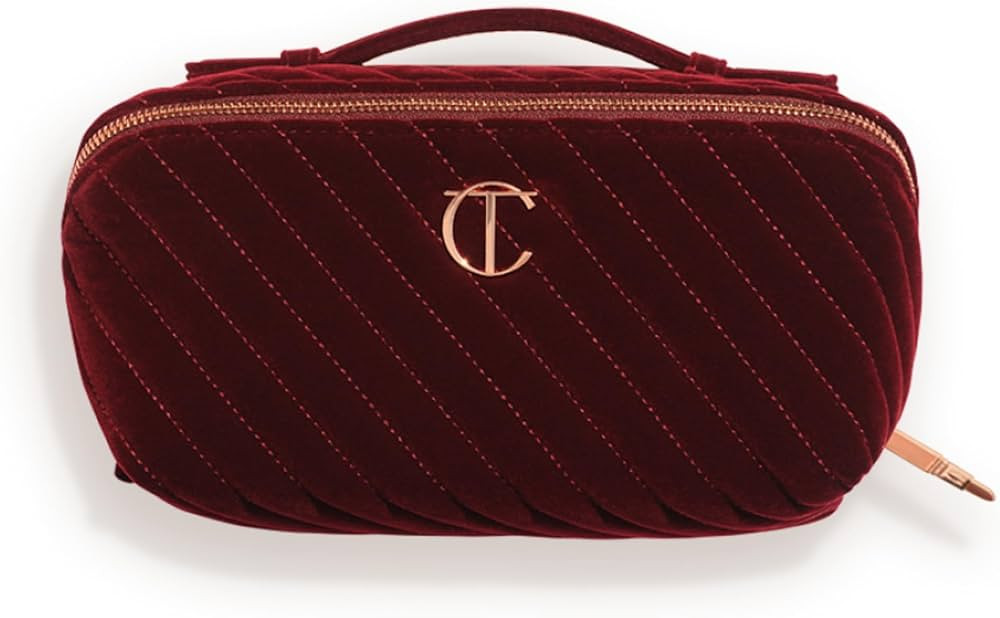 Charlotte Tilbury Travel Makeup Bag of My Dreams - Quilted Velvet Skincare, Fragrance & Cosmetic ... | Amazon (US)