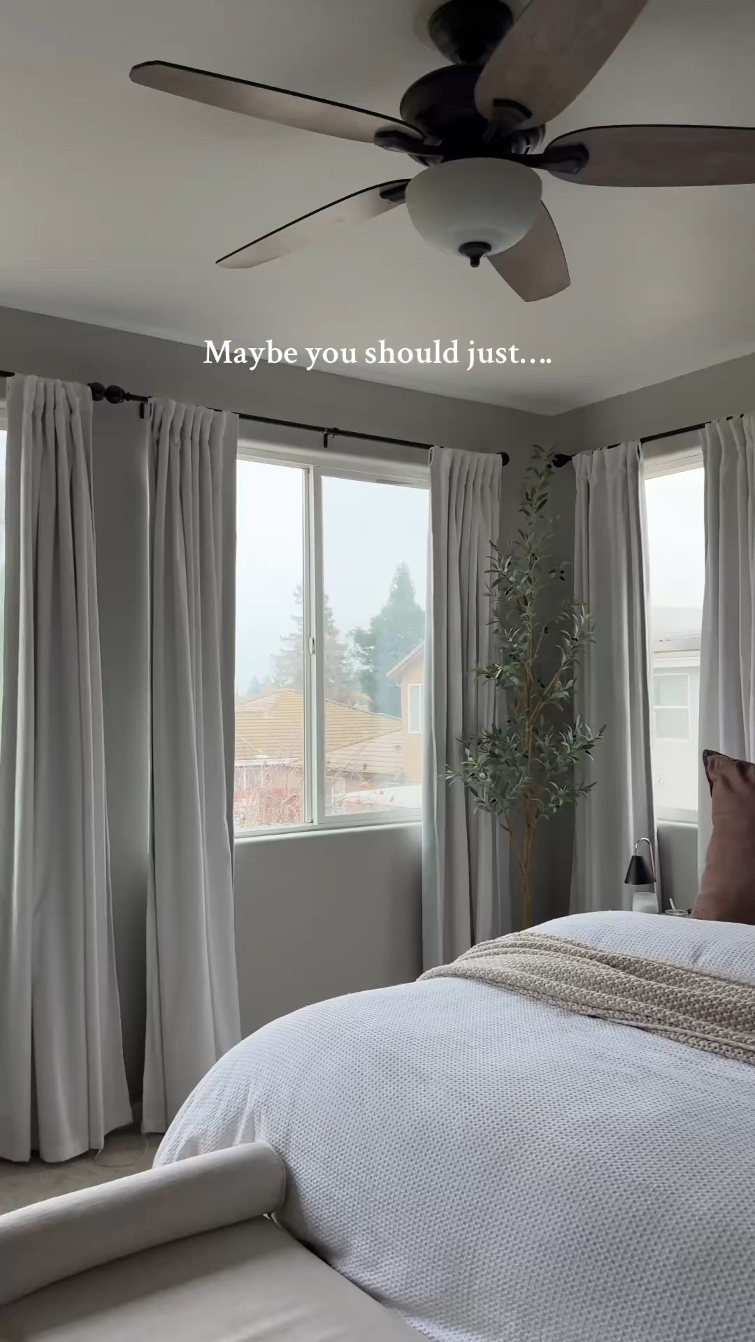 Proof that warmth doesn’t have to mean dark, just intentional.

We swapped out our stark white drapes for this warm grey-beige linen from @twopagescurtains , and it completely transformed our bedroom.

It definitely makes the space feel more cozy, elevated, and intentional😊. Soft and light during the day, moody and calm at night. Exactly the balance I wanted for our primary bedroom refresh.

These ceiling-to-floor pleated curtains added depth, warmth, and a luxury feel without overwhelming the room. A subtle change that made a major difference 🤍. Swipe to see the before😉.

✨ Liz Linen Pleated Drapes
✨ Grey Beige (1908-6)
✨ Triple Pleat | Ceiling-to-Floor
✨ Room Darkening (75%)

🔗 Linked in my LTK
@twopageswindow @twopageshome

#LTKSeasonal #LTKHome #LTKOver40