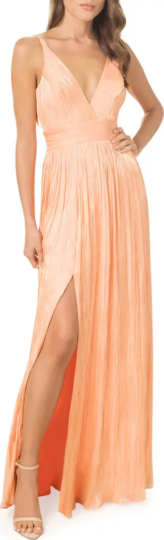Danae Crinkle A-Line Gown | Nordstrom