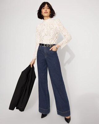 Extra High-Rise Wide-Leg Trouser Jean | White House Black Market