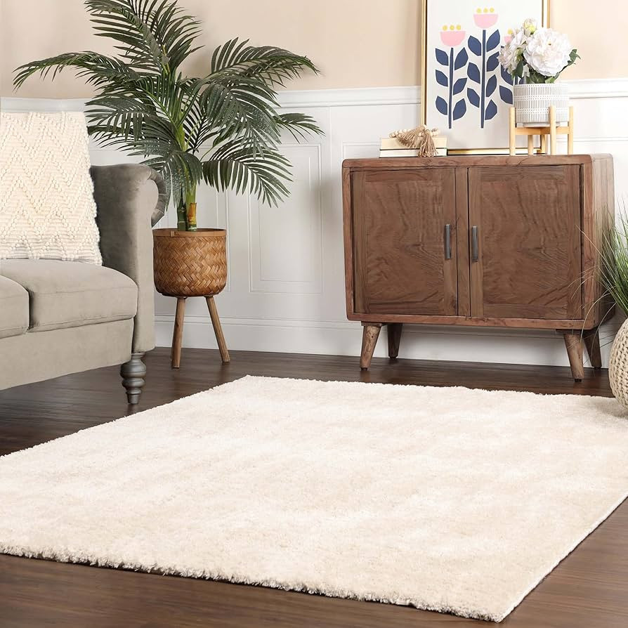 SUPERIOR Indoor Large Shag Area Rug with Non-Skid Foam Backing, Ultra-Soft and Fluffy Shaggy Rugs... | Amazon (US)
