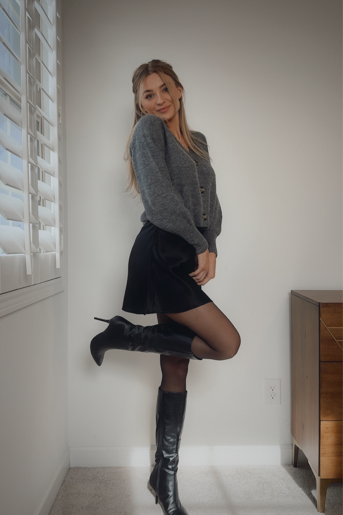 Quince sweaters and silk skirt - new customers can use code 
INFG-JENNAJUDD10 for 10% off their first order 🩶 

 #LTKsweaters #LTKdatenight 

#LTKstyletip