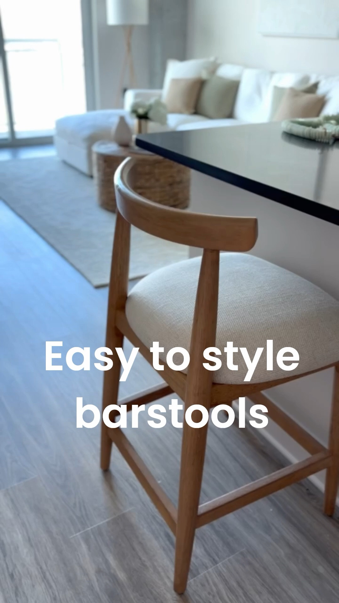 Grace and I softened this space by adding upholstered wood barstools in soft tones. It helped add contrast to her somewhat harsh kitchen.

@Wayfair #ad #wayfair #wayfairpartner 

#LTKHome