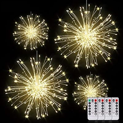 Fairy Firework String Lights Wire Lights,120 LED DIY 8 Modes Dimmable Lights with Remote Control,... | Amazon (US)