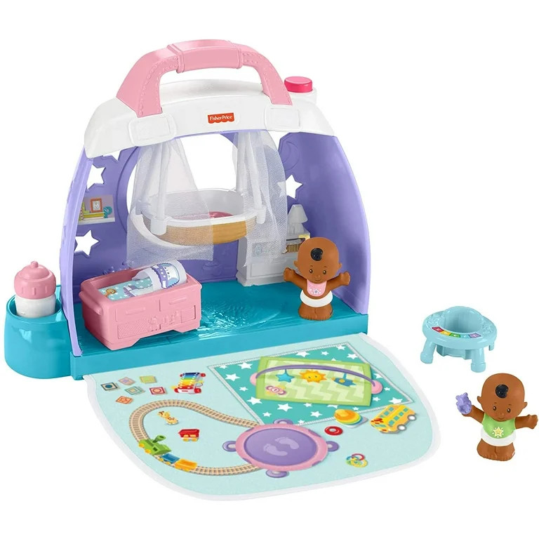 Fisher-Price Little People Cuddle & Play Nursery Toddler Playset, Black Hair Figures & Accessorie... | Walmart (US)