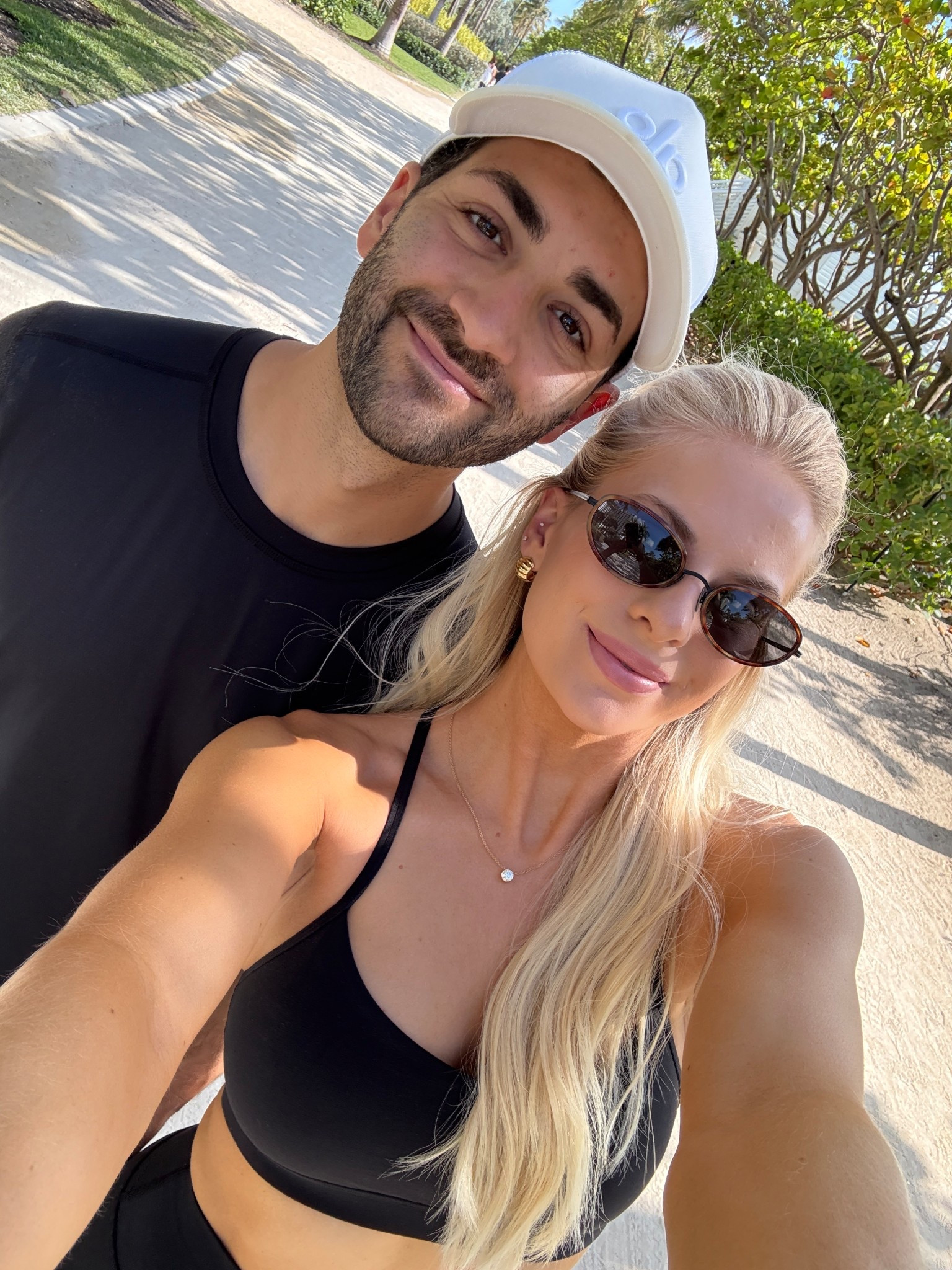 Code kpgs2025 for necklace (also linked similar because mine is real so it’s $$). Size 8 in bra, small in shorts. Code Kathleen15 for earrings 

#kathleenpost morning walk outfit, workout outfit, activewear outfit, matching set

#LTKActive