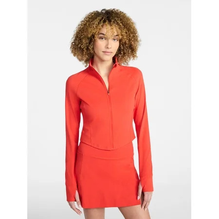 Avia Women's SoftSculpt Cropped Jacket, Sizes XS-XXXL | Walmart (US)