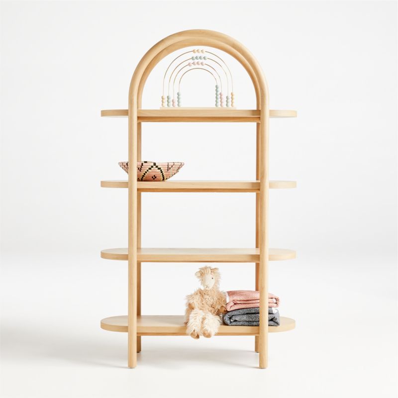 Canyon Natural Wood Tall 4-Shelf Kids Bookcase by Leanne Ford + Reviews | Crate & Kids | Crate & Barrel
