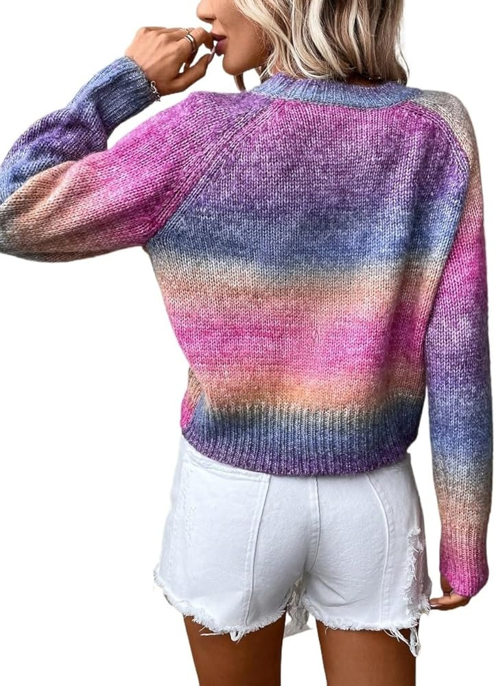 Womens Sweaters Long Sleeve Pullover Raglan Sleeve Sweater | Amazon (US)