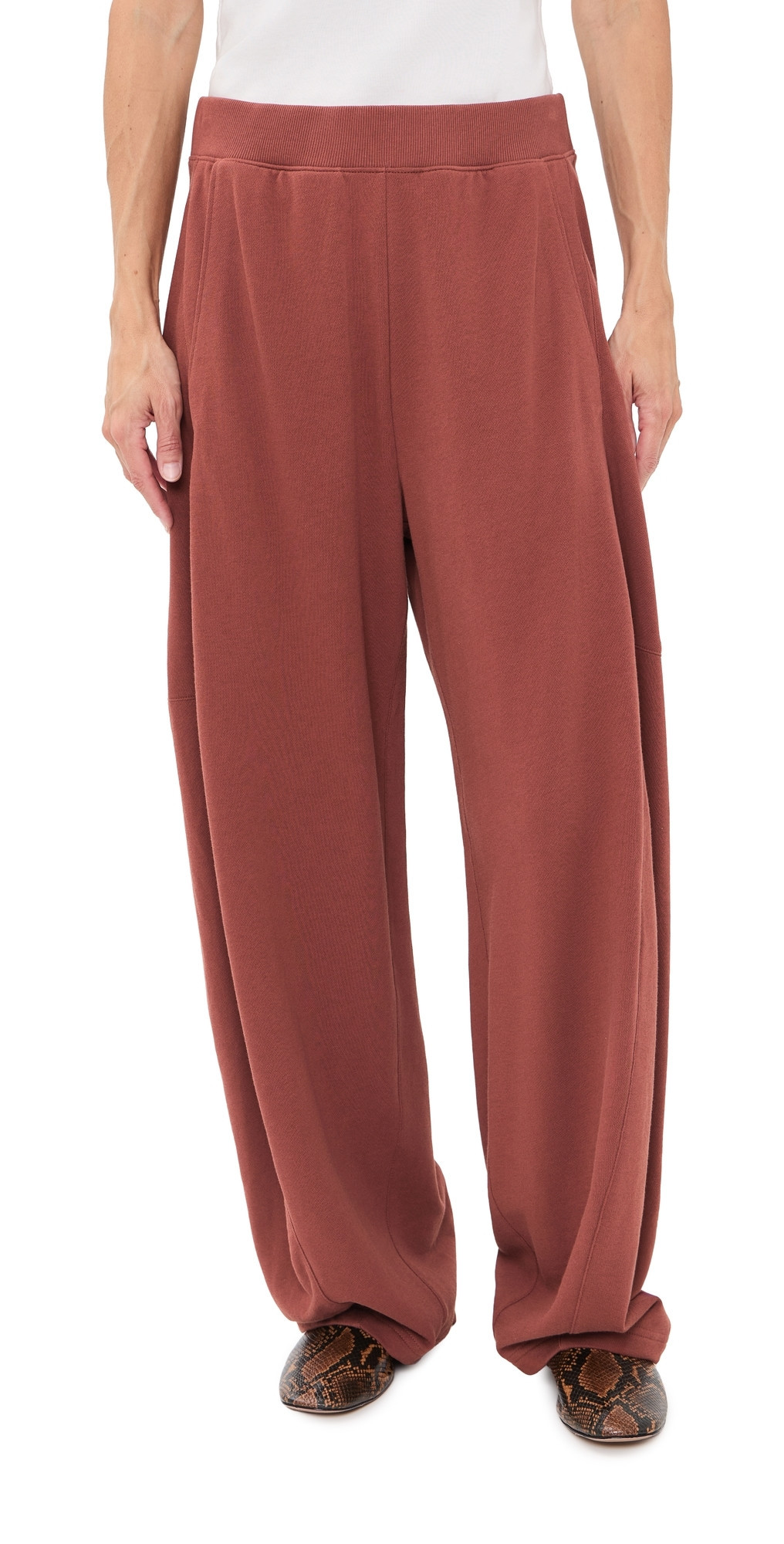 Tibi Petite Lightweight Winslow Sweatpants Red Clay XXS | Shopbop