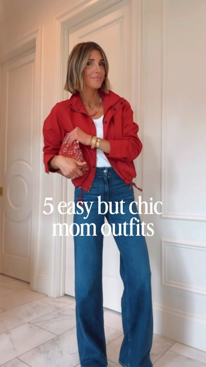 5 easy + chic mom outfits that make getting dressed feel effortless 🙌🏼
All easy to throw on, comfortable enough for real life, but still pulled together. These are the kind of outfits I reach for on repeat for school drop-off, errands, lunch, meetings… all the things.

You can shop everything on Shop (the purple app on your phone that makes shopping almost too easy #ShopPartner @shopapp