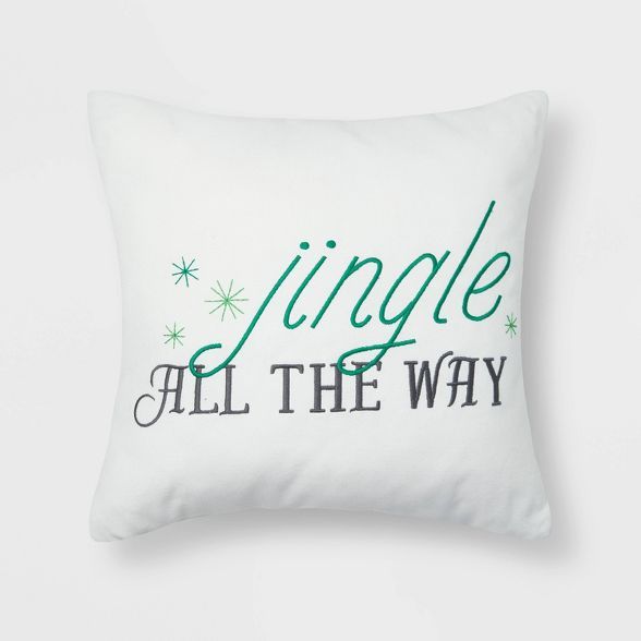 Jingle All The Way Throw Pillow Reversible Green Plaid - Wondershop™ | Target