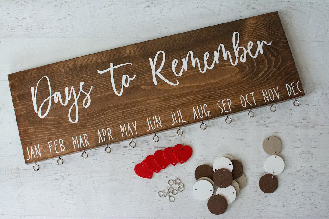 Family Birthday Board, Family Celebrations, Days to Remember, Birthday Calendar, Wood Sign, Anniv... | Etsy (US)