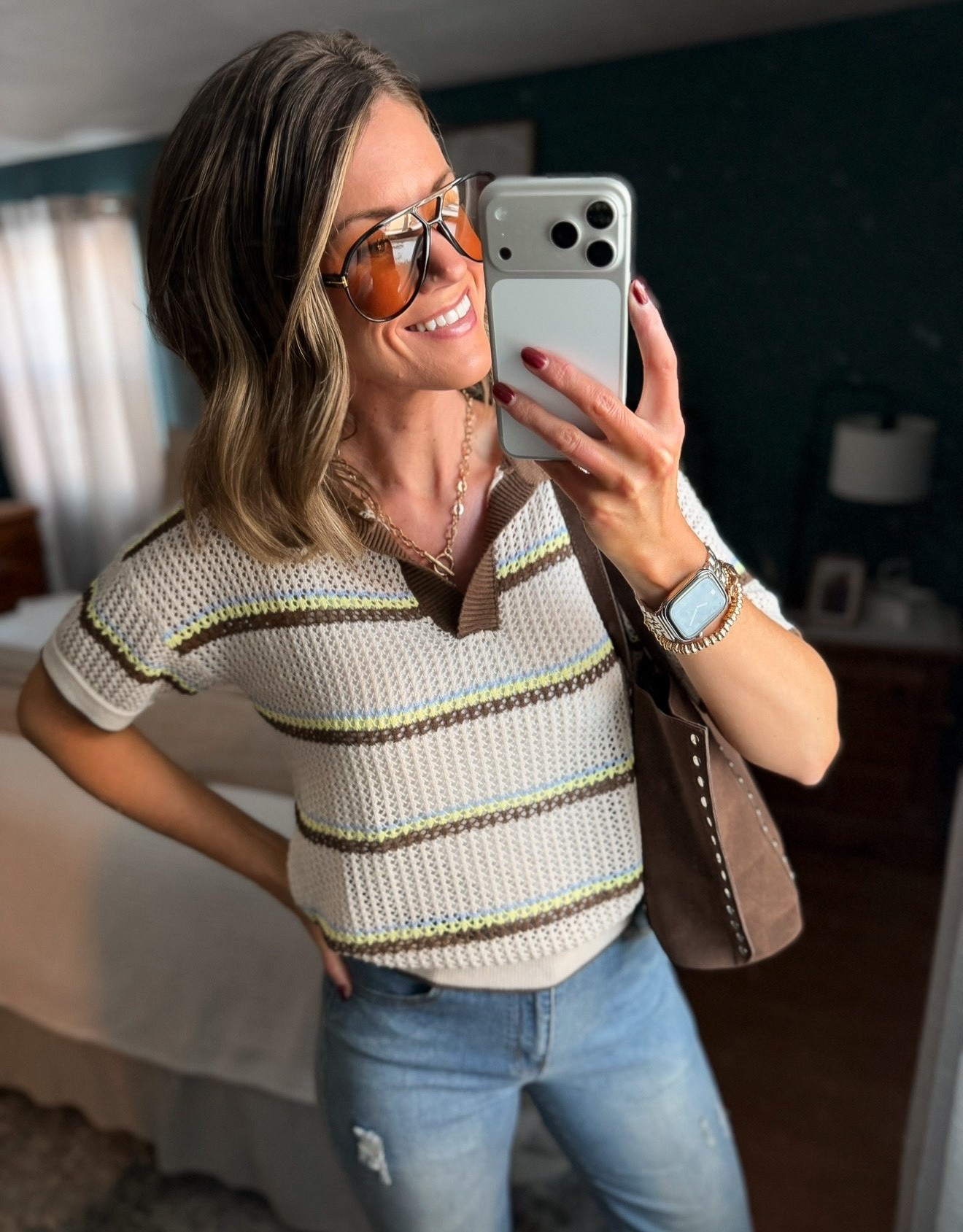 Amazon sweater easy to transition from Summer to Fall 🤎
Wearing small

#LTKSeasonal #LTKootd