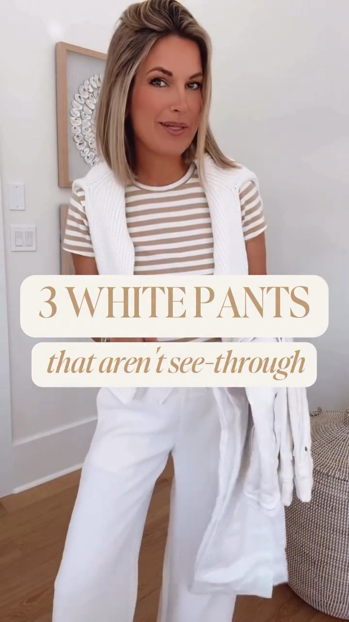 Tall friendly white pants for spring. I have small tall and 27 tall. Small tee. Linking a save pair of white crepe pants but no tall sizes are in stock.  

#LTKootd #LTKTall #LTKOver40