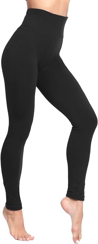 High Waist Tummy Control Leggings for Women Winter Warm Fleece Lined Seamless Thick Pants | Amazon (US)