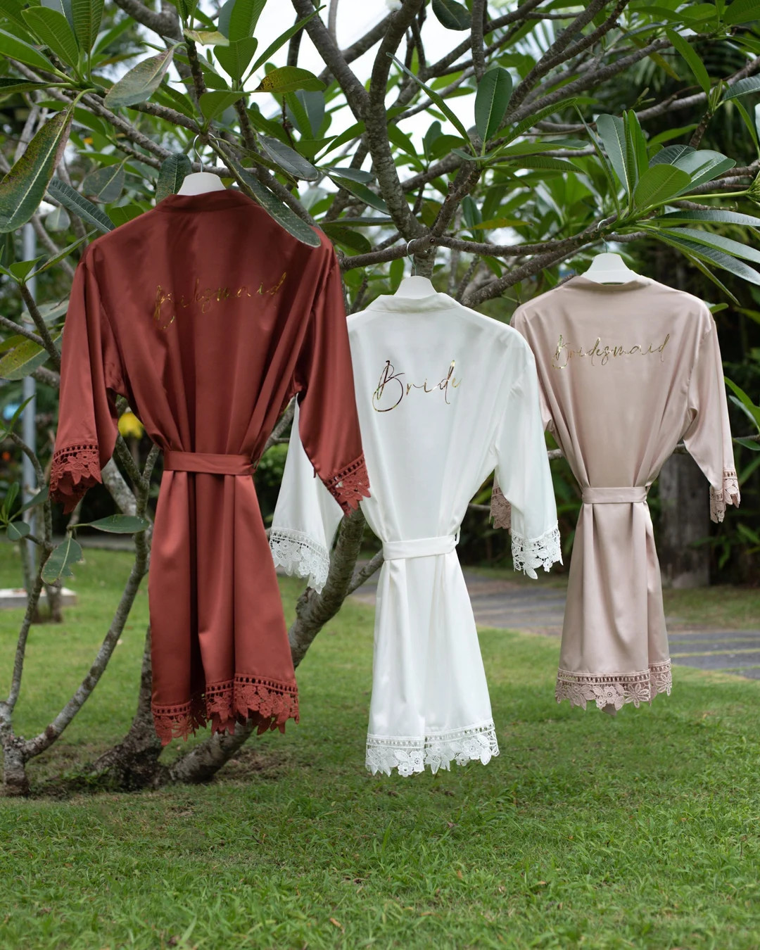 Satin Bridal Robes Personalized Bridesmaid Robes Silk - Etsy | Etsy (US)