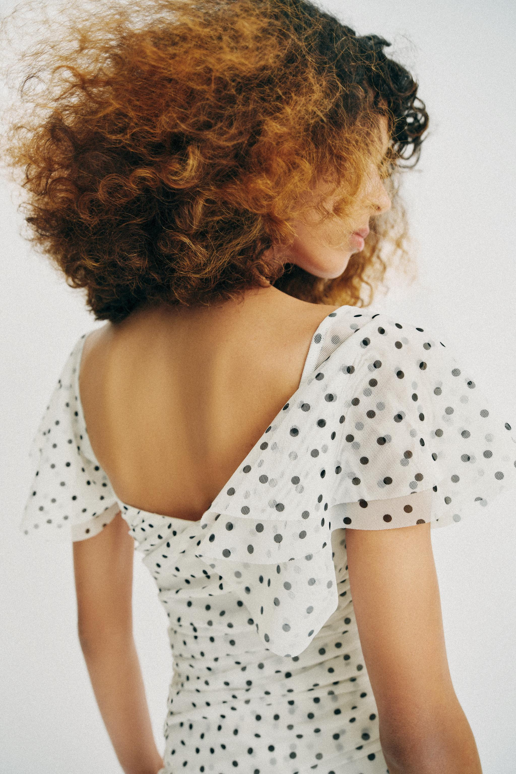 MIDI DRESS WITH DOTS | Zara UK