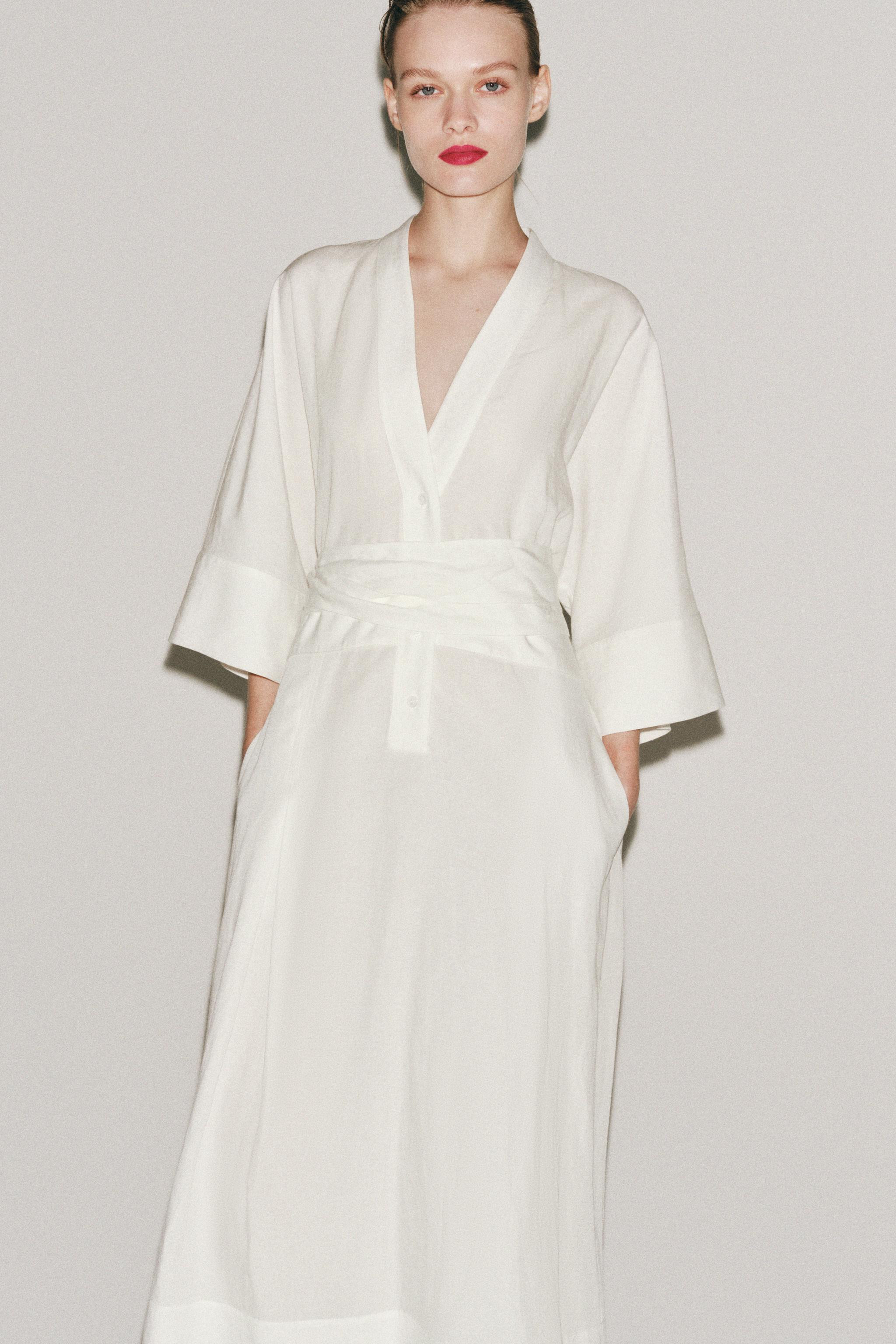 ZW COLLECTION BELTED MIDI DRESS | Zara US