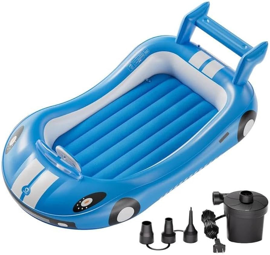 QPAU Inflatable Toddler Travel Bed with Fast Electric Pump, Racing Car | Amazon (US)