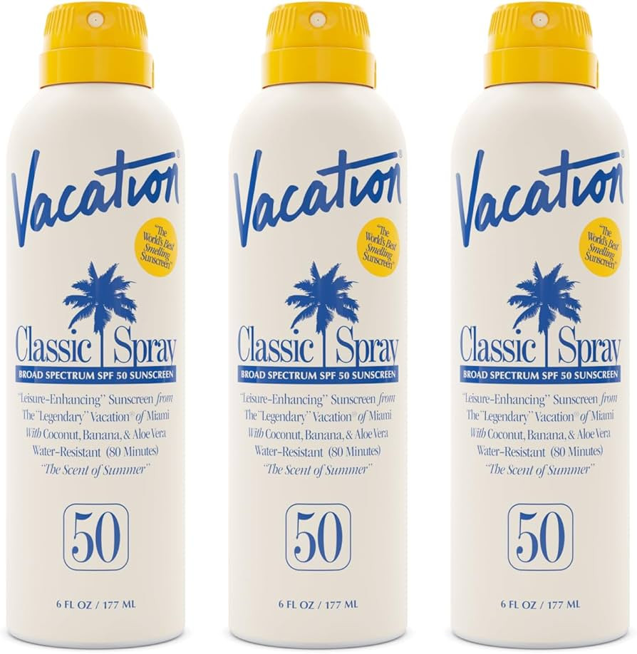 Vacation Classic Sunscreen Spray SPF 50, Water-Resistant, Lightweight, Transparent on All Skin To... | Amazon (US)