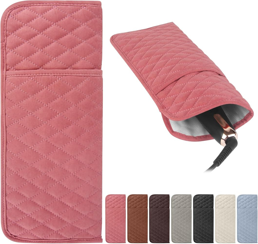 Heat Resistant Hair Tools Organizer Bag Portable Travel Storage Cover Pouch for Hair Straightener... | Amazon (US)