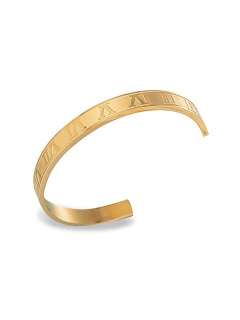 Luxe 18K Goldplated Titanium Roman Cuff Bracelet | Saks Fifth Avenue OFF 5TH
