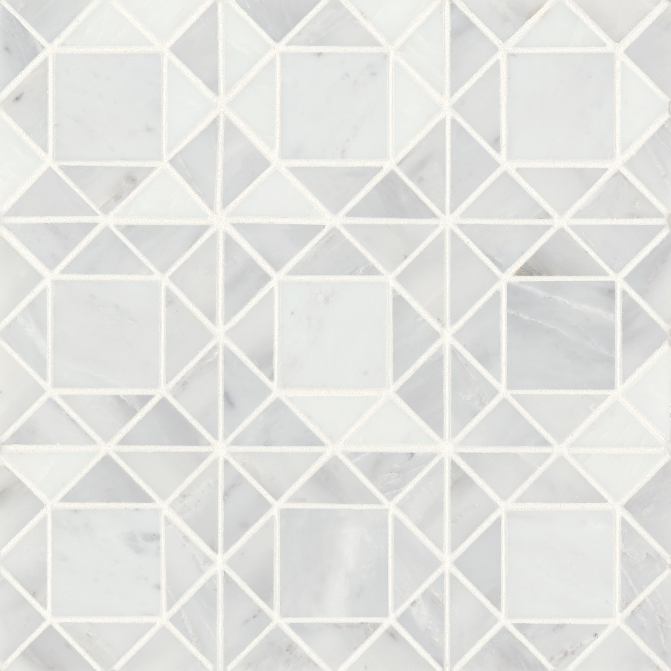 Monet Honed Marble Mosaic 2 Tile in Oriental White | Bedrosians Tile and Stone