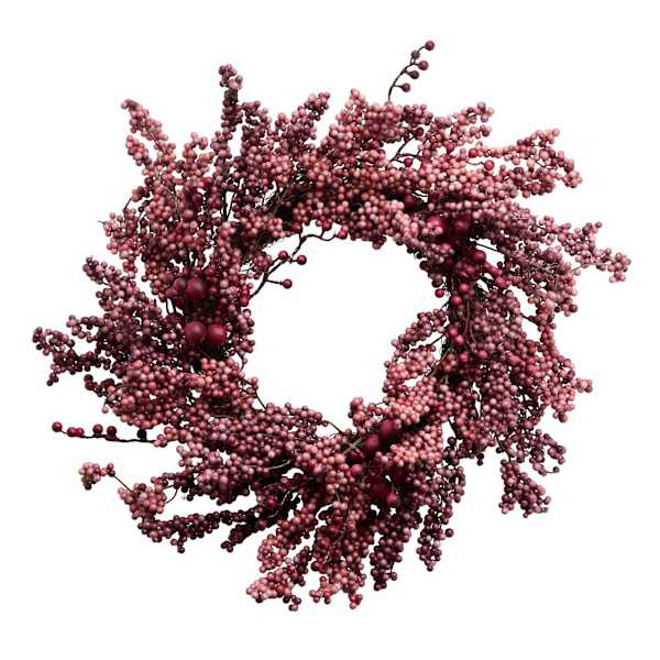 Burgundy Berry Wreath, 24" | At Home