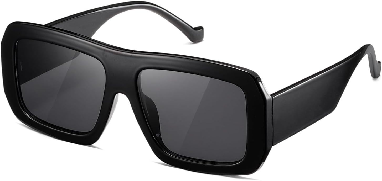 kimorn Sunglasses Womens Men Trendy Retro Sun Glasses Oversize Square Frame Shades K1571 | Amazon (US)