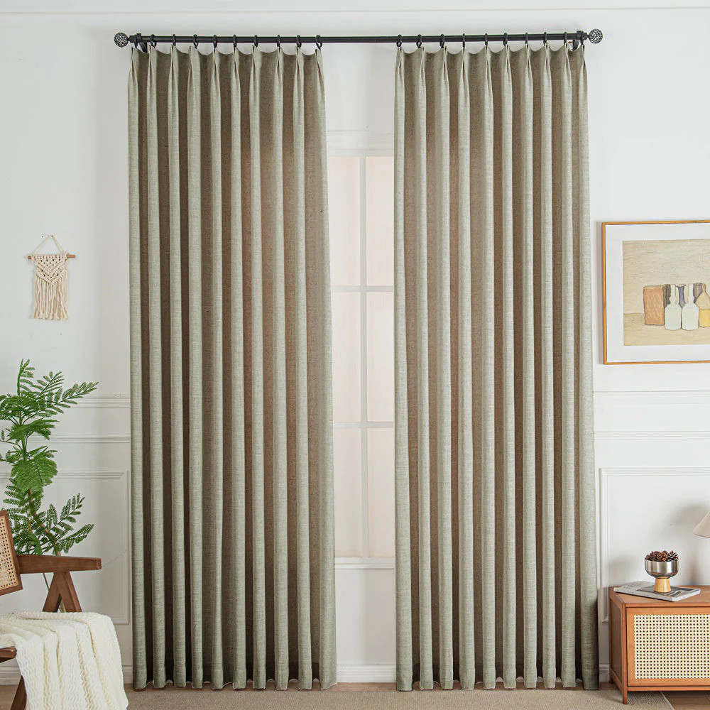 Lorna French Linen Pleated Custom Curtains | IXA Curtains