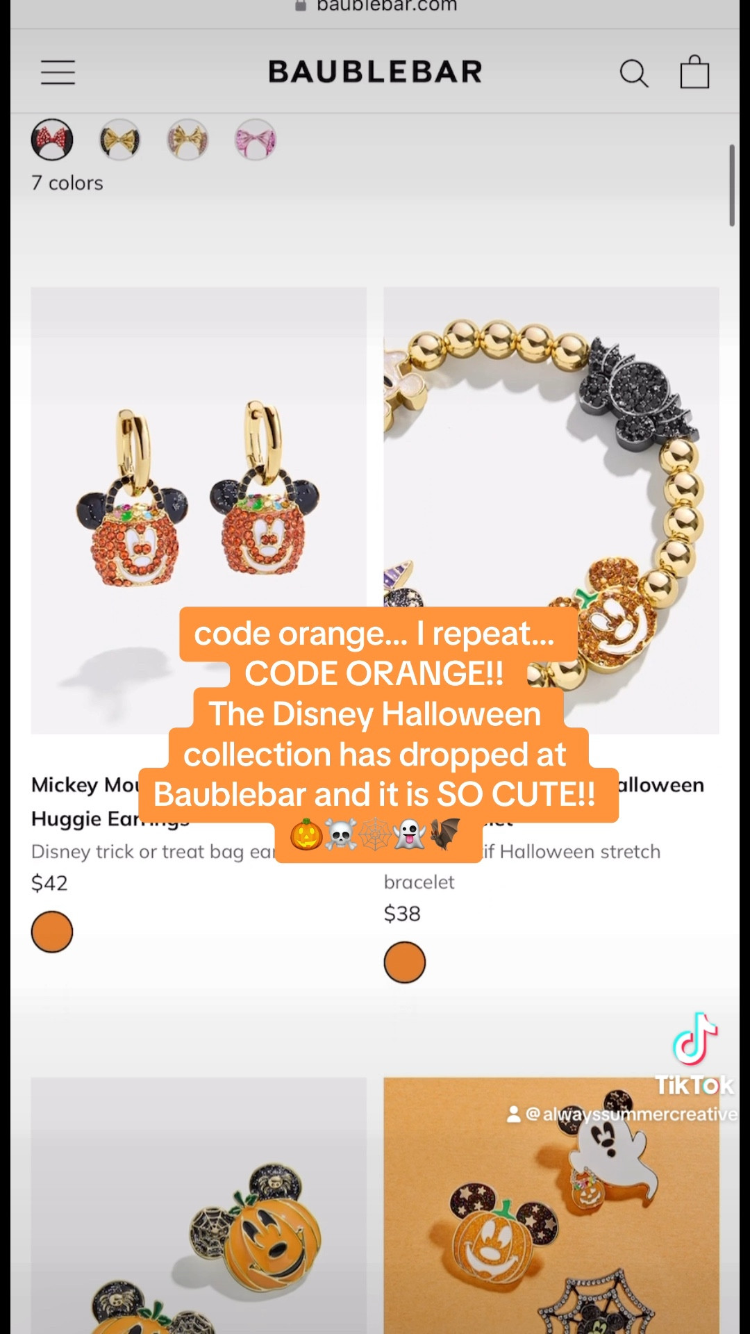 CODE ORANGE!!! The Baublebar x Disney Halloween Collection has launched and it is ☠️☠️☠️ 

#LTKSeasonal