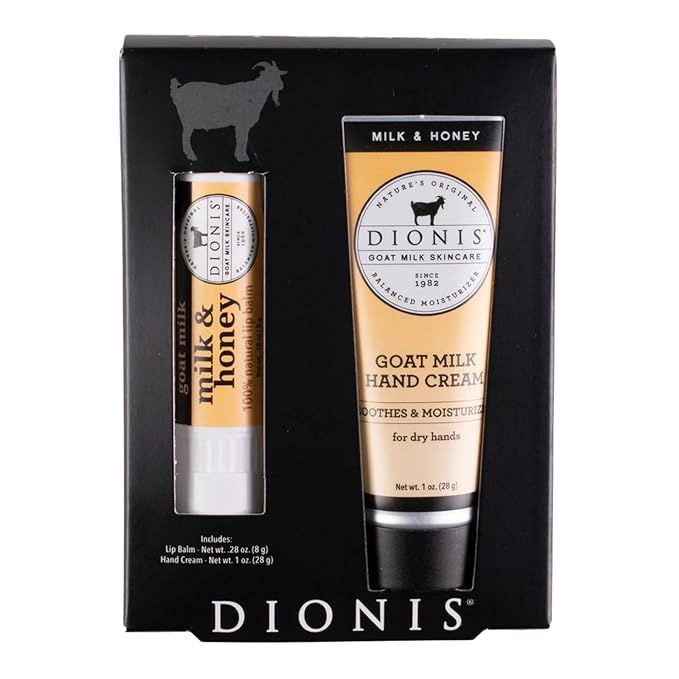Dionis - Goat Milk Skincare Milk & Honey Scented Hand Cream & Lip Balm Set (1 oz and .28 oz) - Ma... | Amazon (US)