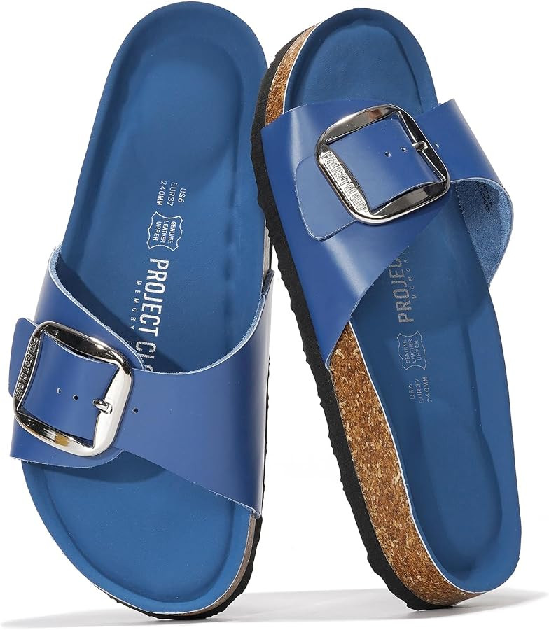 Project Cloud 100% Genuine Leather Sandals Women Dressy Beach Essentials Slides for Women Footwea... | Amazon (US)