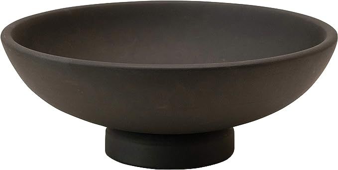 Bloomingville Mango Wood Footed, Black Bowl, Brown | Amazon (US)