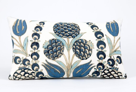 Corneila Lumbar Floral Pillow Cover Thibaut Fabric | Etsy | Etsy (US)
