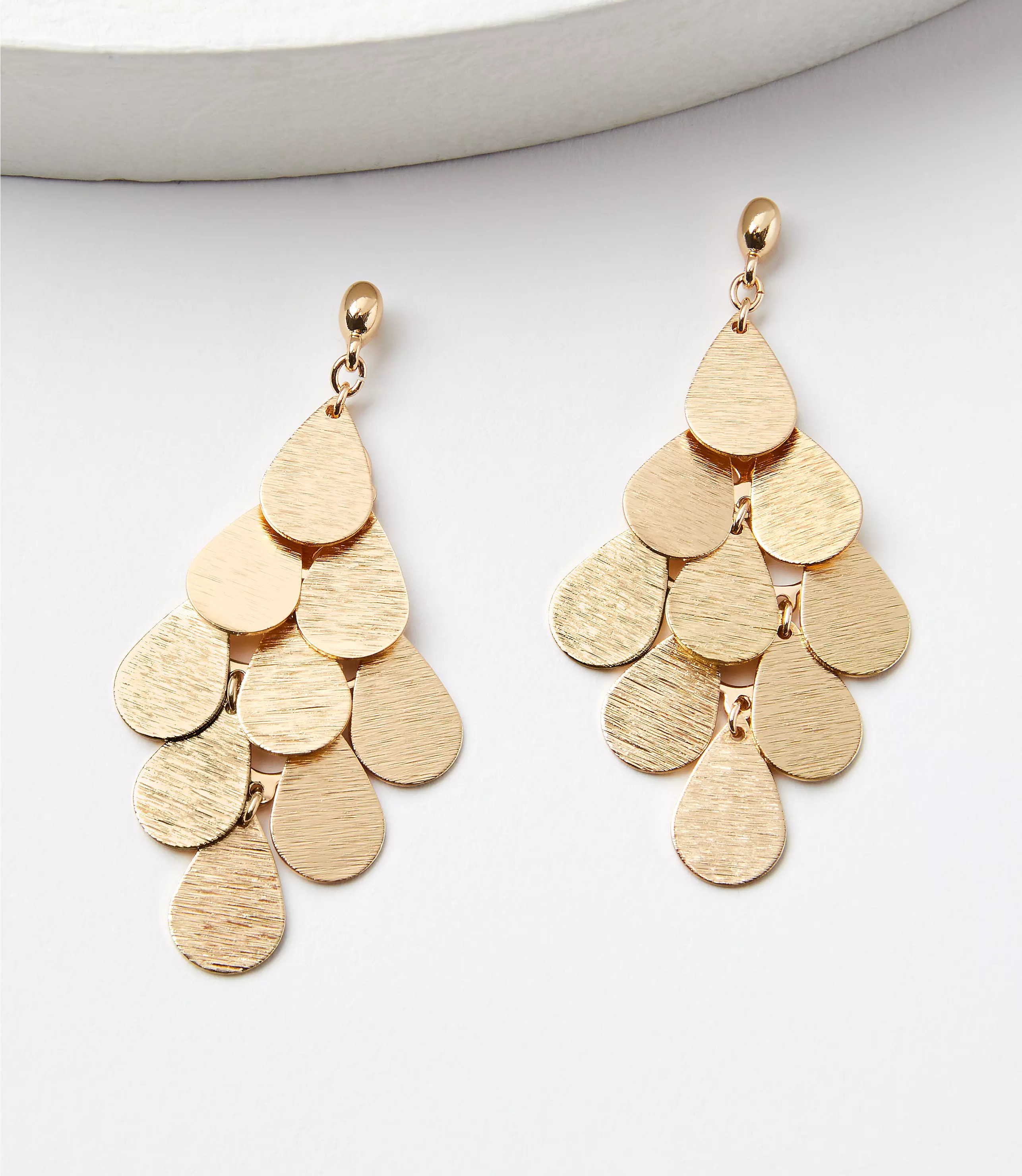 Metallic Chandelier Earrings | LOFT