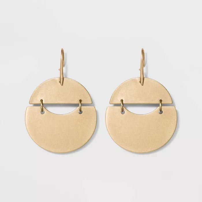 Rounded Shaky Drop Earrings - Universal Thread&#8482; Gold | Target